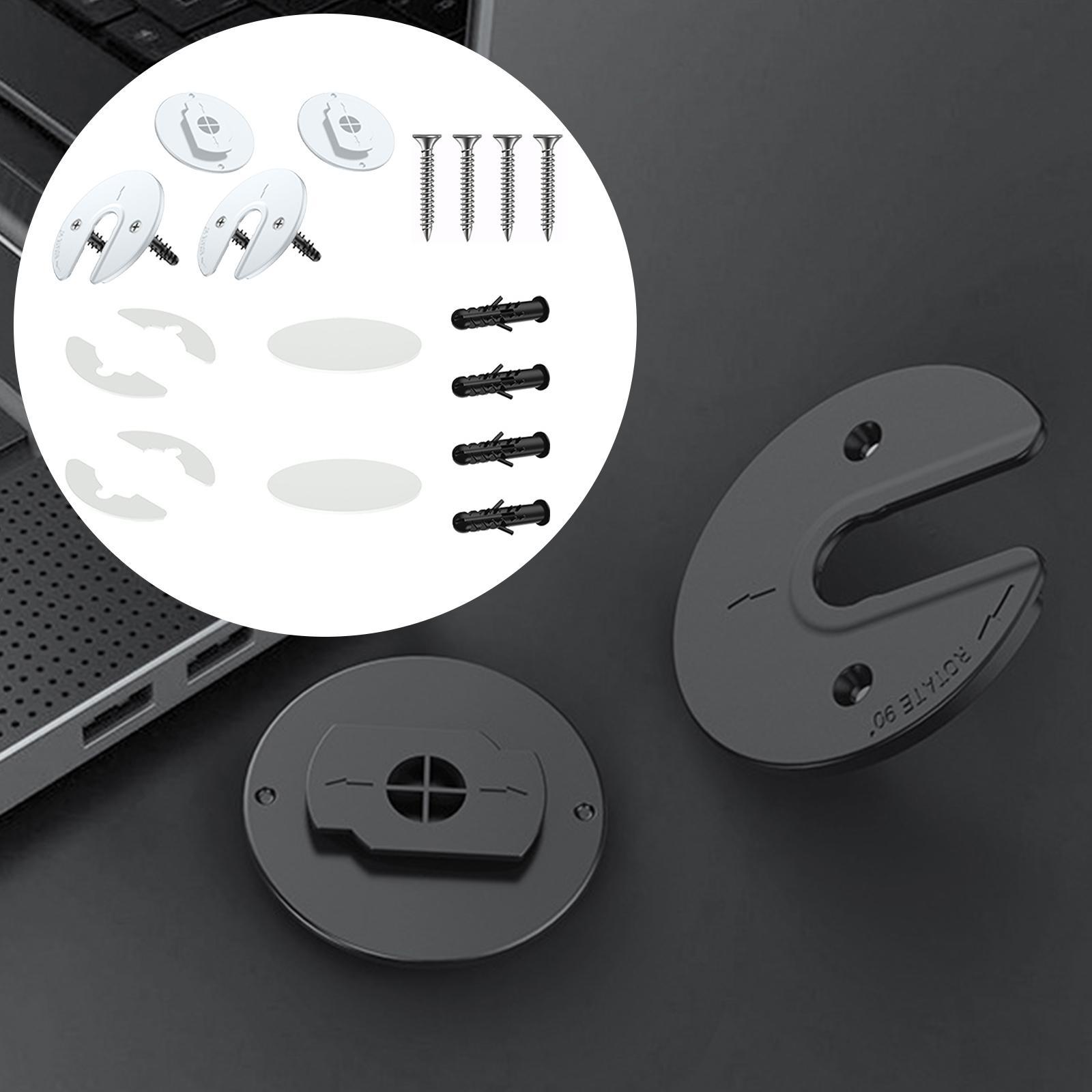 Wall Mount Tablet Bracket 90 Degrees Rotatable Tablet Holder for Laptop Router Living Room