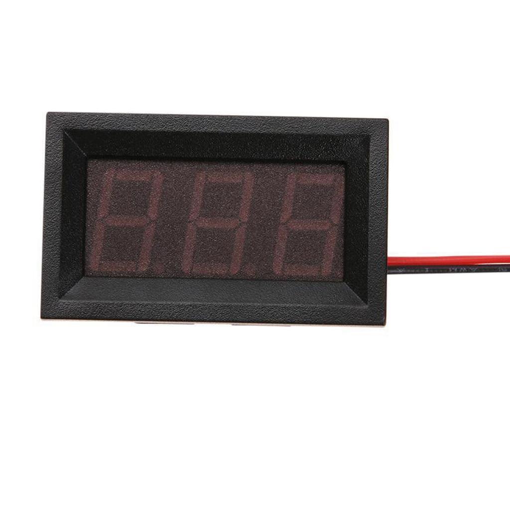 4Pcs DC5-120V LED Digital Volt Gauge Volt Panel Meter 2Wire 0.56inch Dual 3 Digital Tube 2xBlue+2xRed