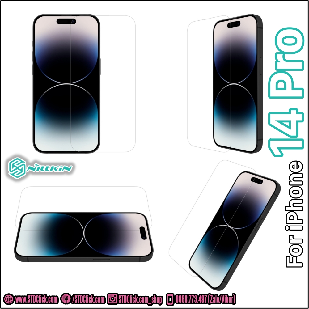 KÍNH CƯỜNG LỰC DÀNH CHO ĐIỆN THOẠI IPHONE 14 PRO NILLKIN H+PRO 0.2mm