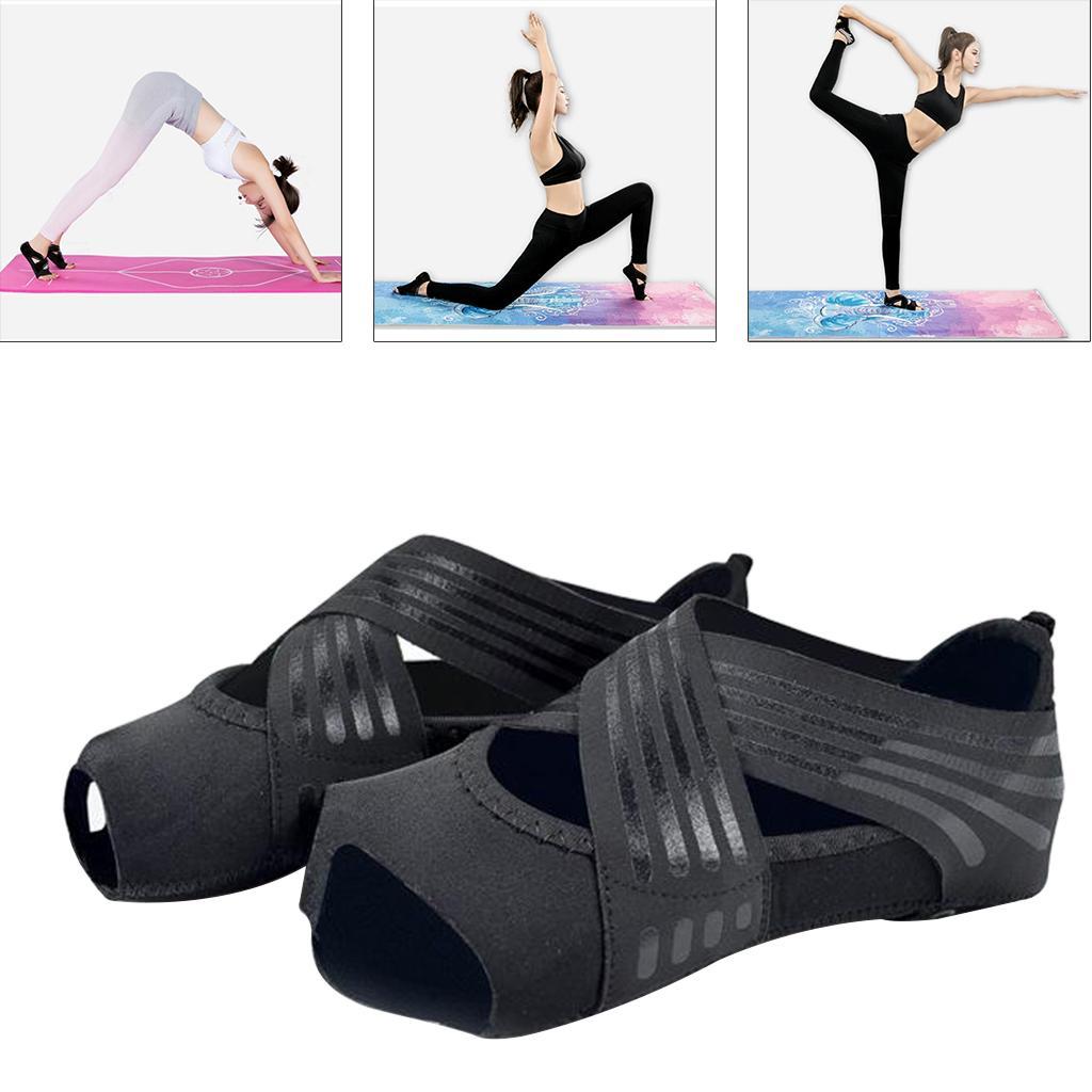 3-4pack Non Skid Women Barre Yoga Shoes Pilates Grip Socks Flexible Machine Wash
