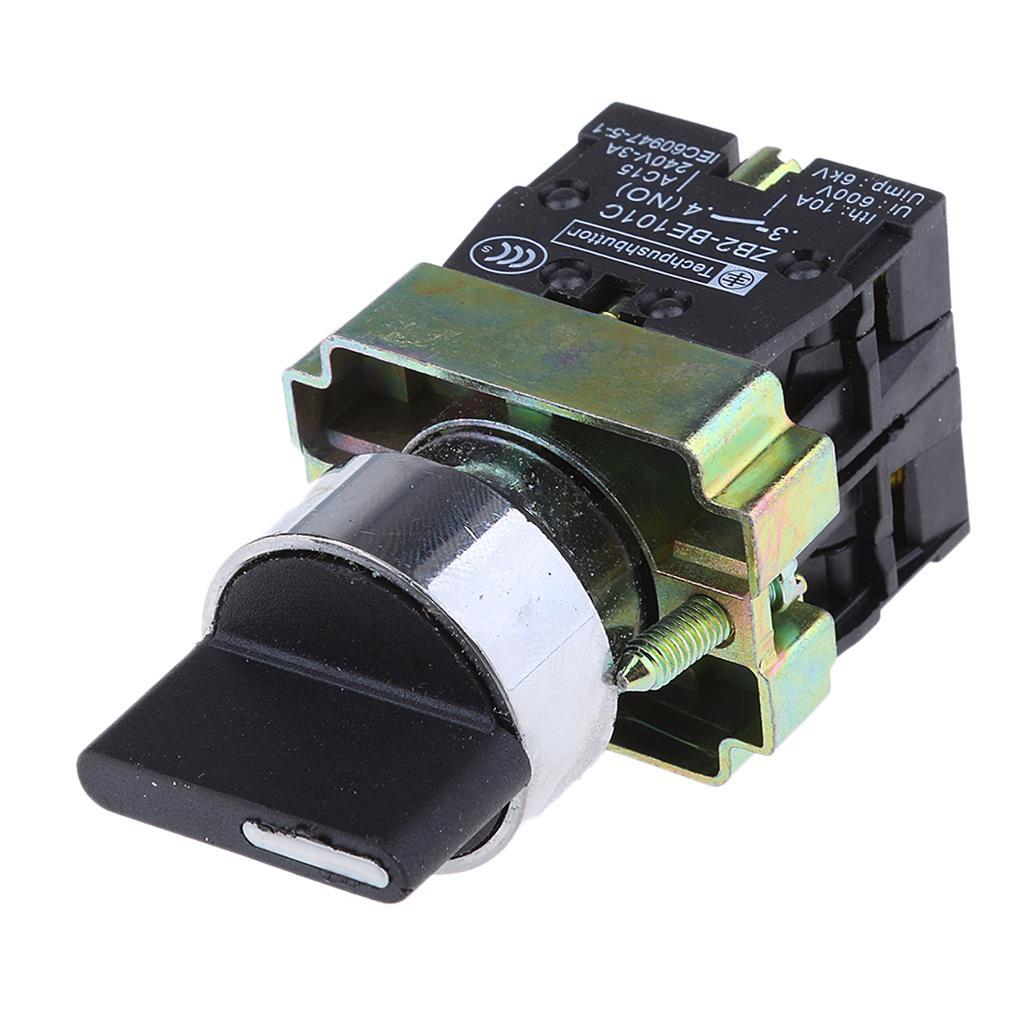 ZB2-BE101C 22mm 2NO 3 Positions Momentary Rotary Selector Switch 600V 10A