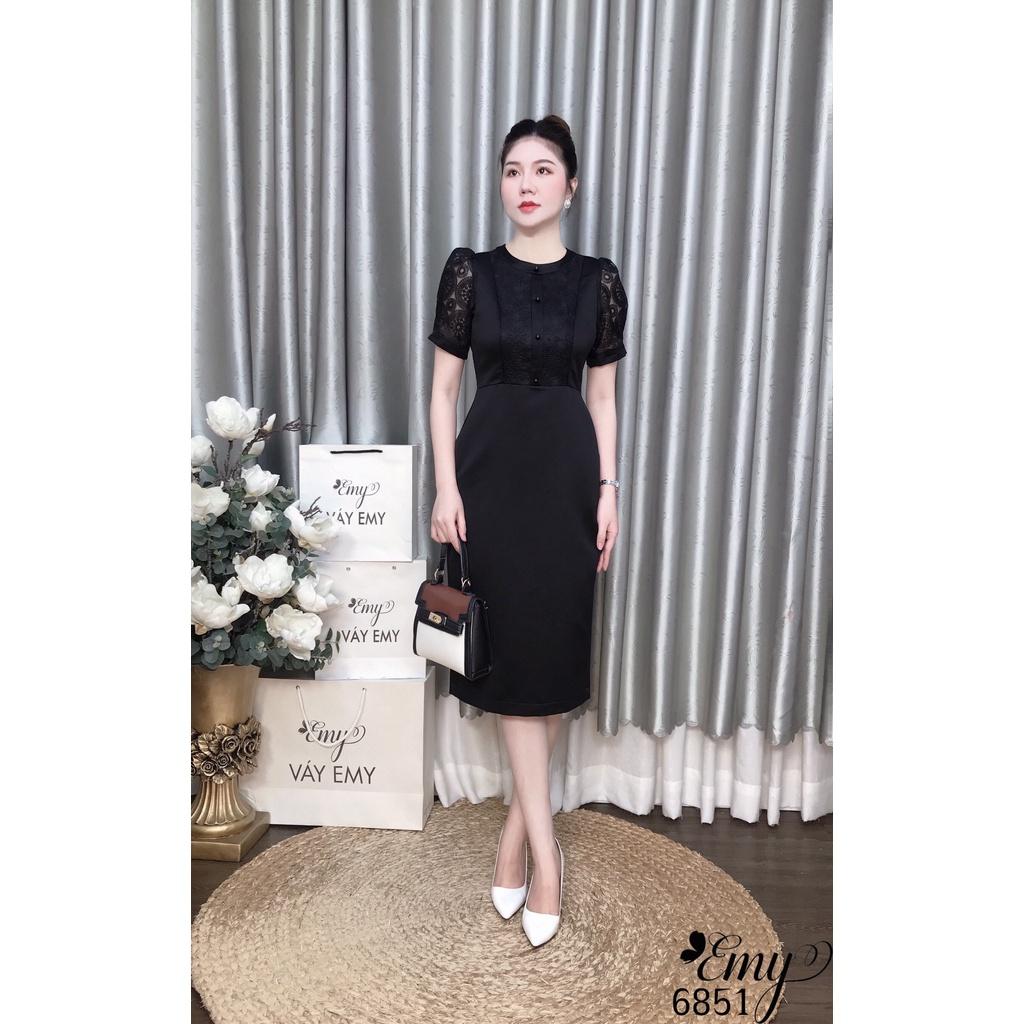 Đầm EMY EM6851 Đầm Body Ren Đen