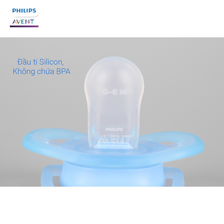 Ty giả Philips Avent ty ngậm giả Núm ti giả ngậm thông khí chỉnh nha Không chứ BPA an toàn cho bé hàng chính hãng Tặng móc khóa xinh xắn thương hiệu Bamboo Life