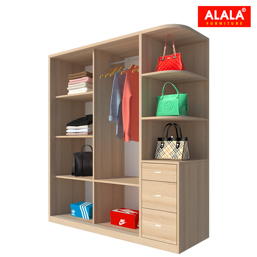 Tủ quần áo ALALA237 gỗ HMR chống nước