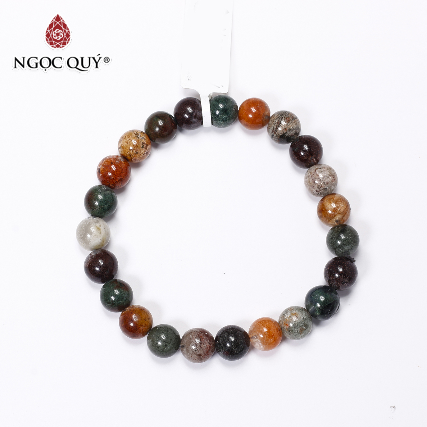 Vòng tay đá ưu linh đa sắc size hạt 8mm - Ngọc Quý Gemstones