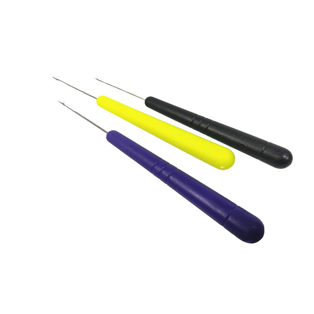 Baiting & Splicing Needle Fishing Bait Hook Needle Rigs Baiting Tool Black