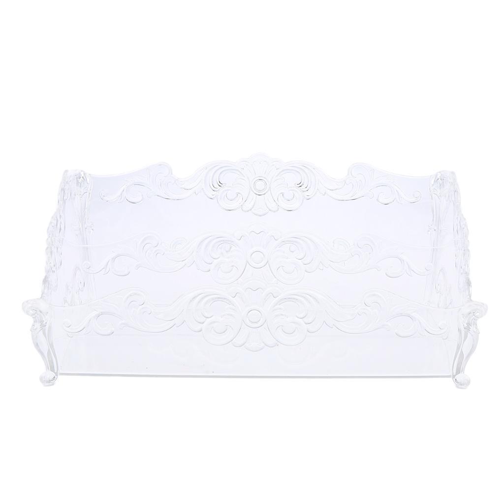 Pro Cosmetic Storage Makeup Holder Display Rack 2 Large Slots Transparent