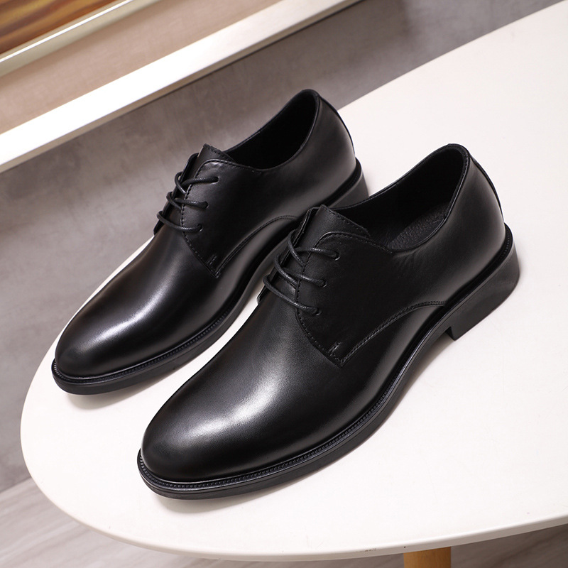 Giày da công sở, giày tây cỡ lớn 45-46 cho nam cao to chân ú bè. Big size leather shoes for wide feet - GT213