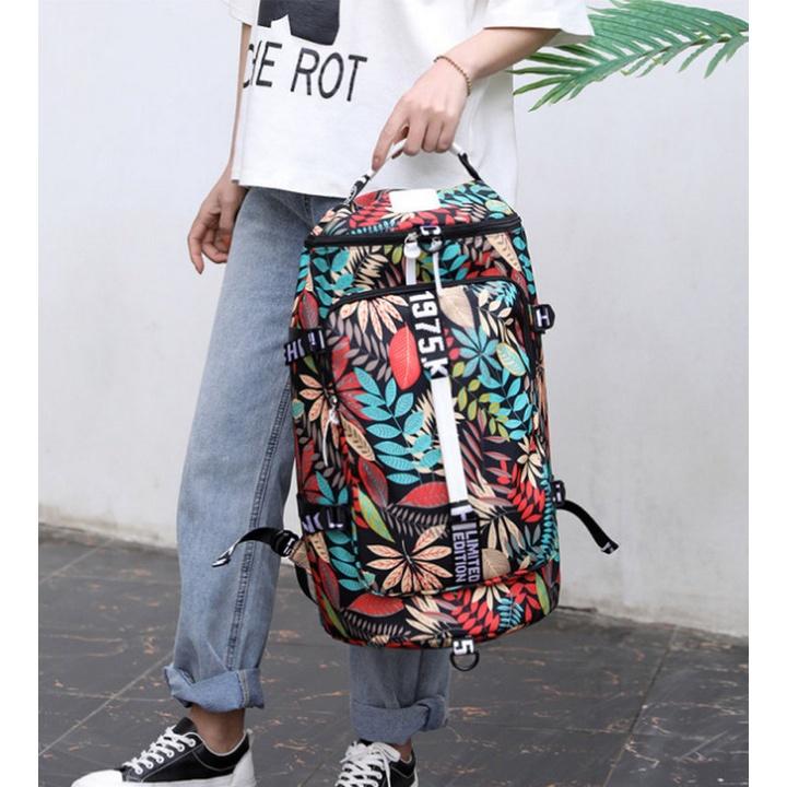 Balo túi đeo vai quai xách 2in1 Floral GenZ dung lượng lớn - thích hợp đi du lịch đi làm