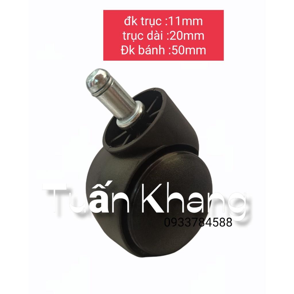 Bánh xe ghế xoay văn phòng 50mm chốt 11mm