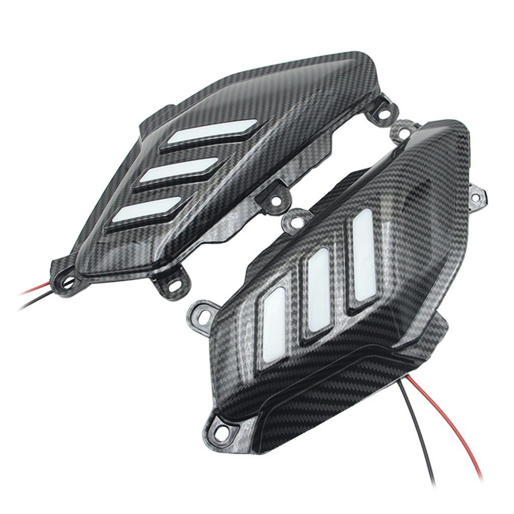 Motorcycle Rear Side Grille Guard Cover with LED For 155