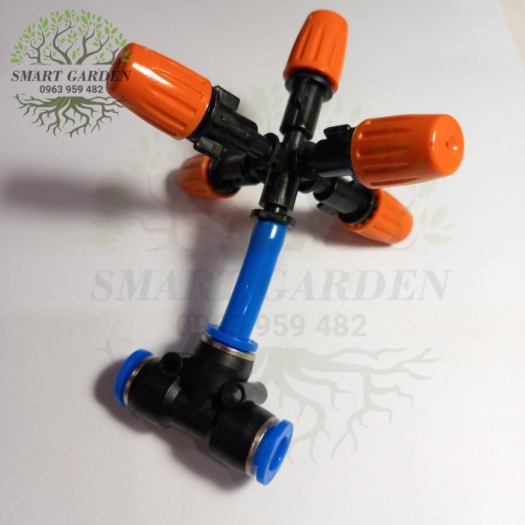 Béc phun sương 5 hướng hạt mịn kèm kết nối nhanh 8mm