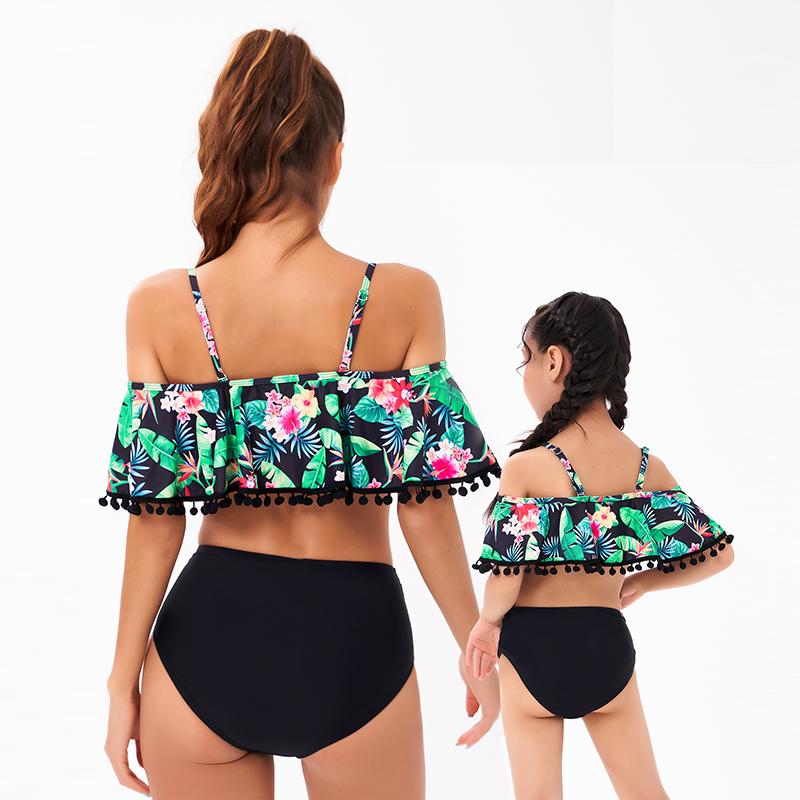 Họ Phù Hợp Với Đồ Bơi Mẹ Bơi Bikini Đồ Bơi Cho Mẹ Và Con Gái Đồ Bơi Nữ Trẻ Em Kid Cho Bé Bãi Biển Đồ Tắm