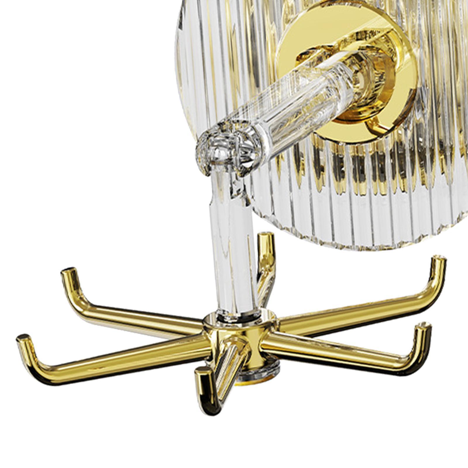 2x 360° Rotating Hooks Punch Free Office Modern Hanging Utensil Holder Hooks