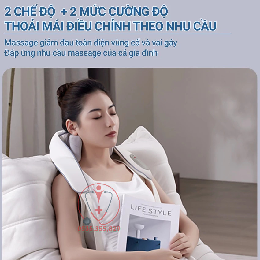 Máy massage cổ vai gáy P11 & GH-818  mô phỏng bàn tay người massage, hỗ trợ giảm đau mỏi, giúp thư giãn