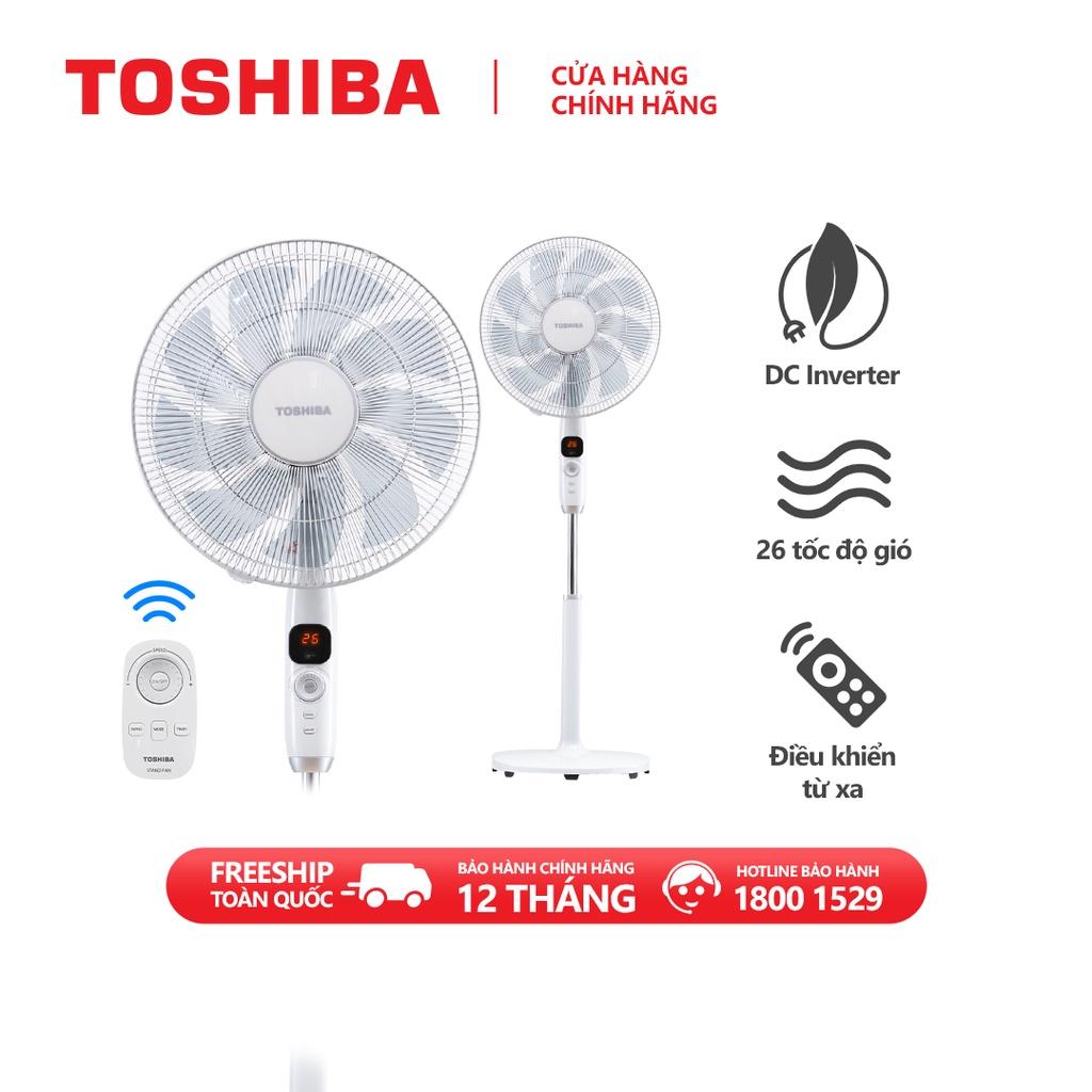 Quạt đứng Toshiba F-LSD10(W)VN - Màu trắng - Điều khiển từ xa-9 cánh - DC inverter - Hàng chính hãng