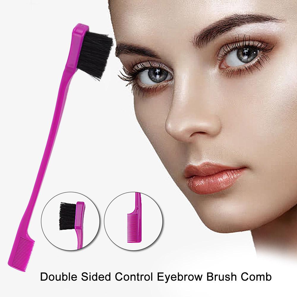Double Sided Control Hair Brush Comb 2 in 1 Hair Styling Comb Eyebrow Brush for Natural Hair