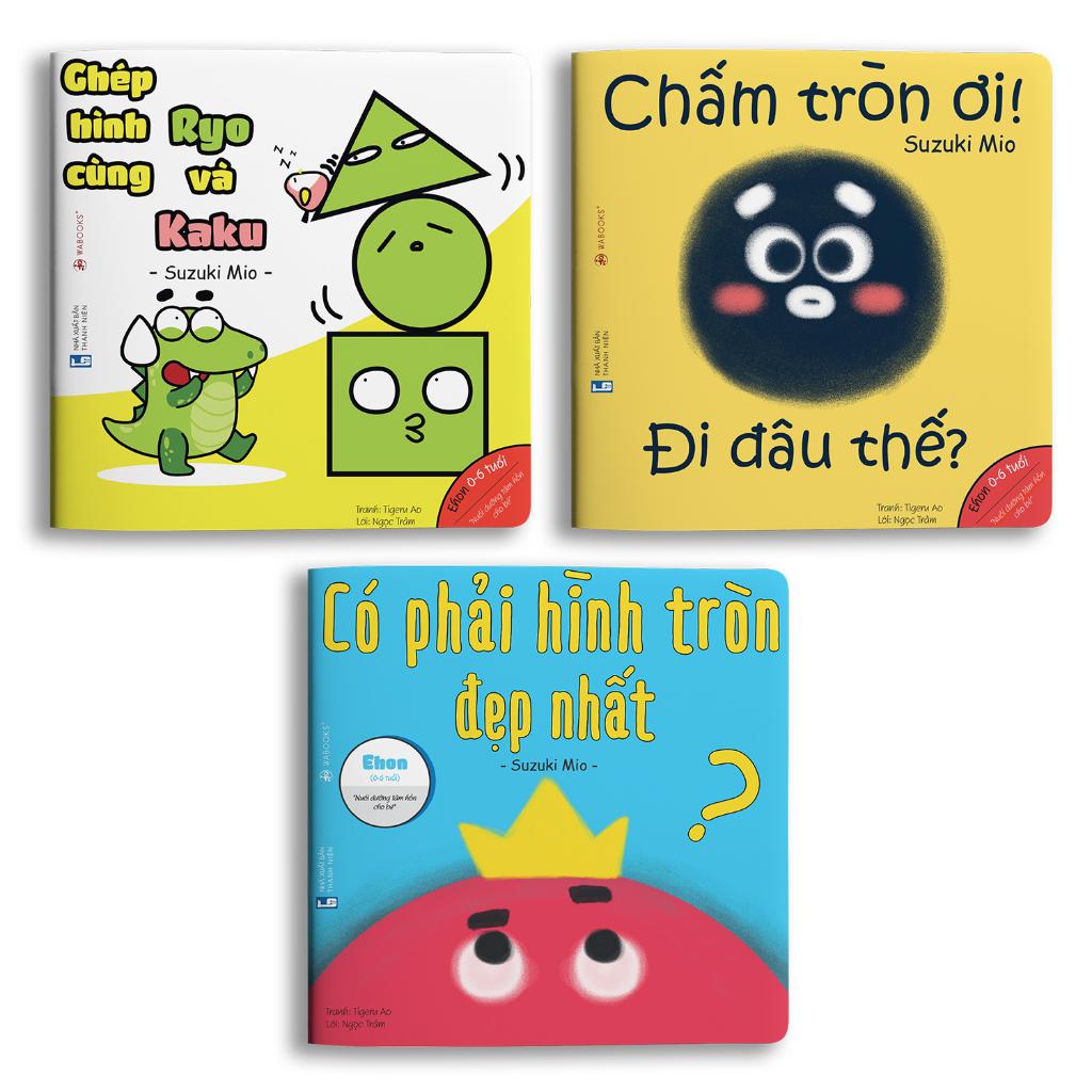 Ehon Combo 6 cuốn giúp phát triển tư duy - Song Ngữ Ai giấu cái gì và Hình khối - Bản Quyền
