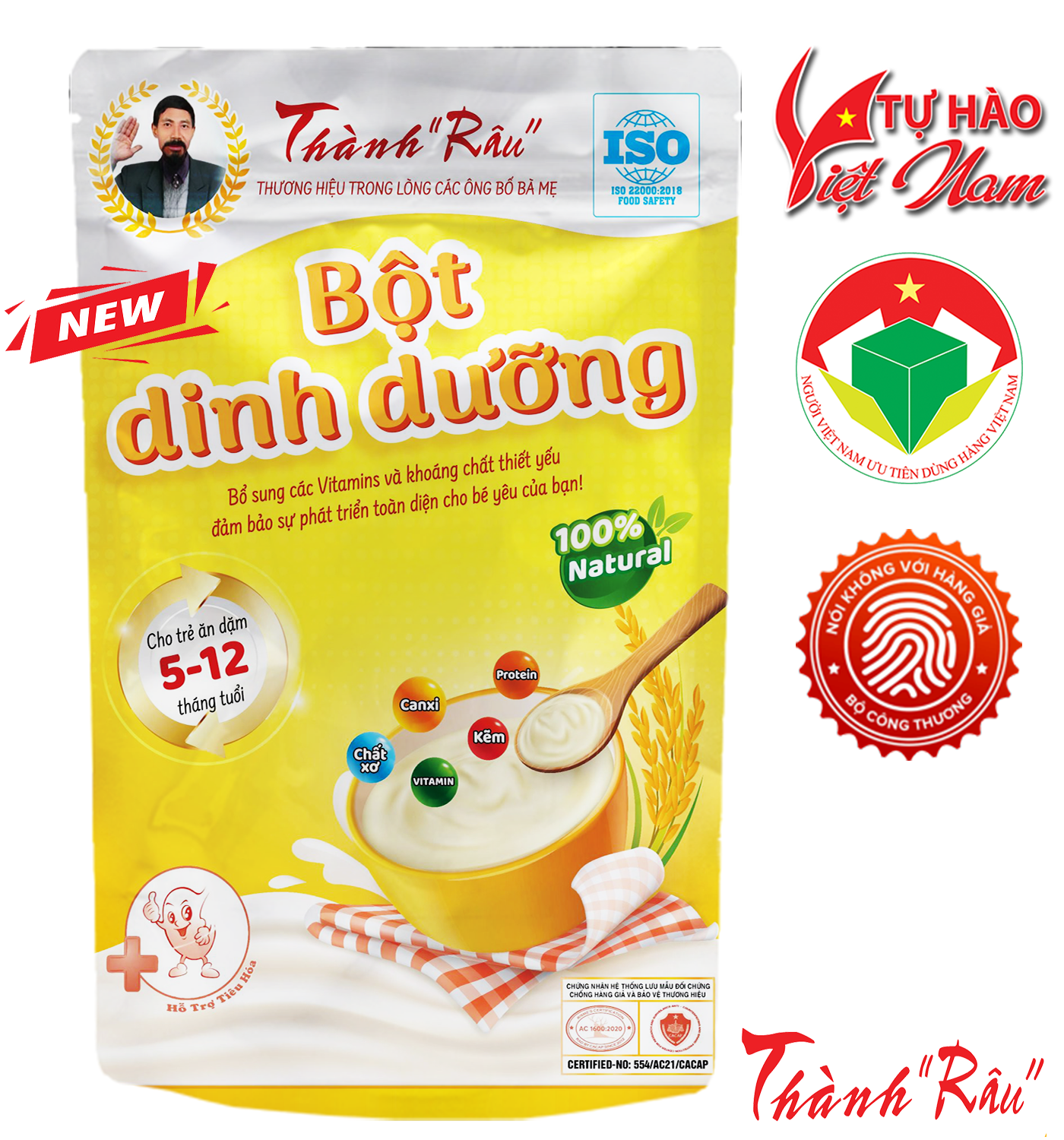 1 GÓI BỘT DINH DƯỠNG ĂN DẶM CHO TRẺ EM THÀNH RÂU - 500G