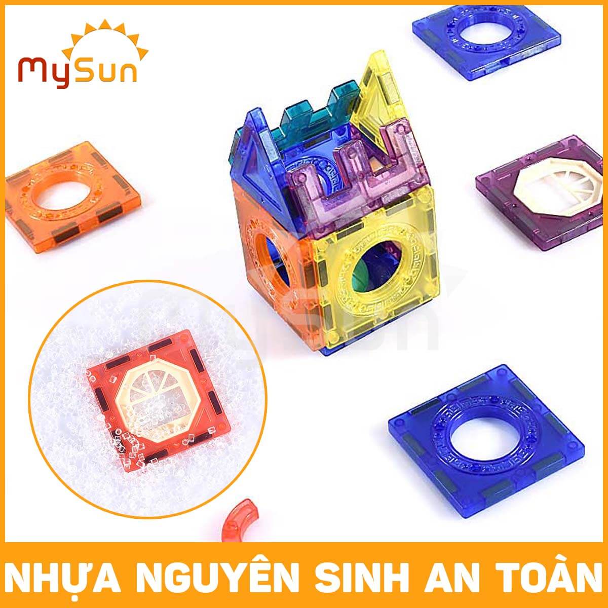 Đồ chơi cầu trượt xếp hình thả bi lăn ánh sáng vật lý cho bé phát triển tư duy trí tuệ MySun