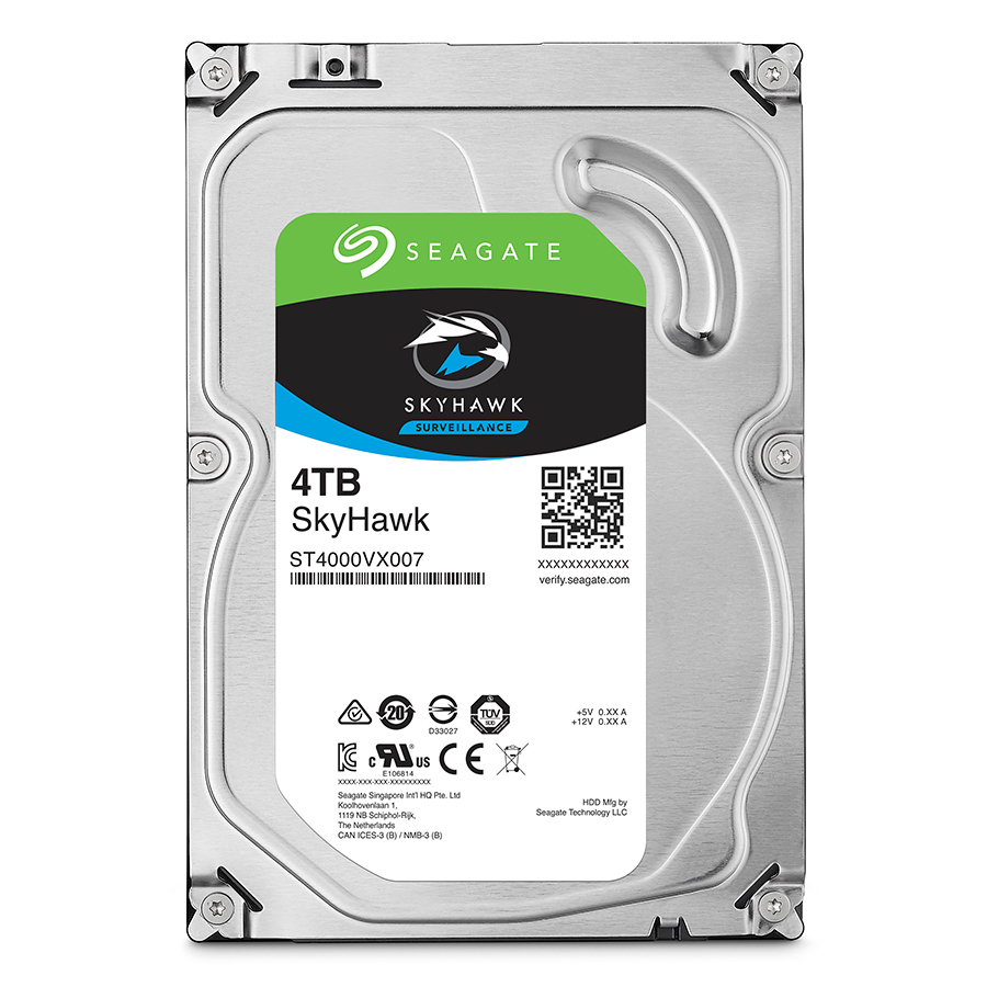 Ổ Cứng HDD Seagate Skyhawk  4TB 3.5 Sata 6Gb/s/64MB Cache/5900RPM - Hàng Chính Hãng