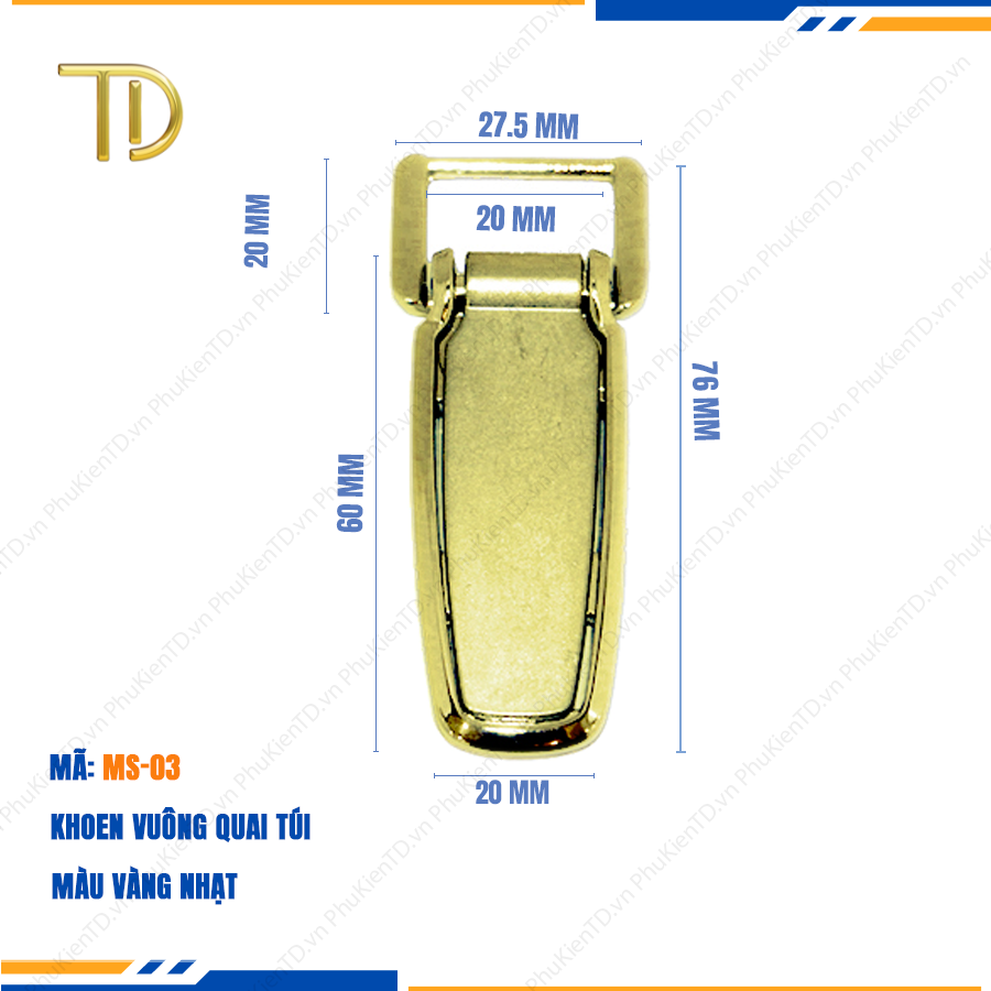 Khoen quai túi xách, Khoen d túi xách cao cấp công nghệ mạ điện độ bền 5-8 năm