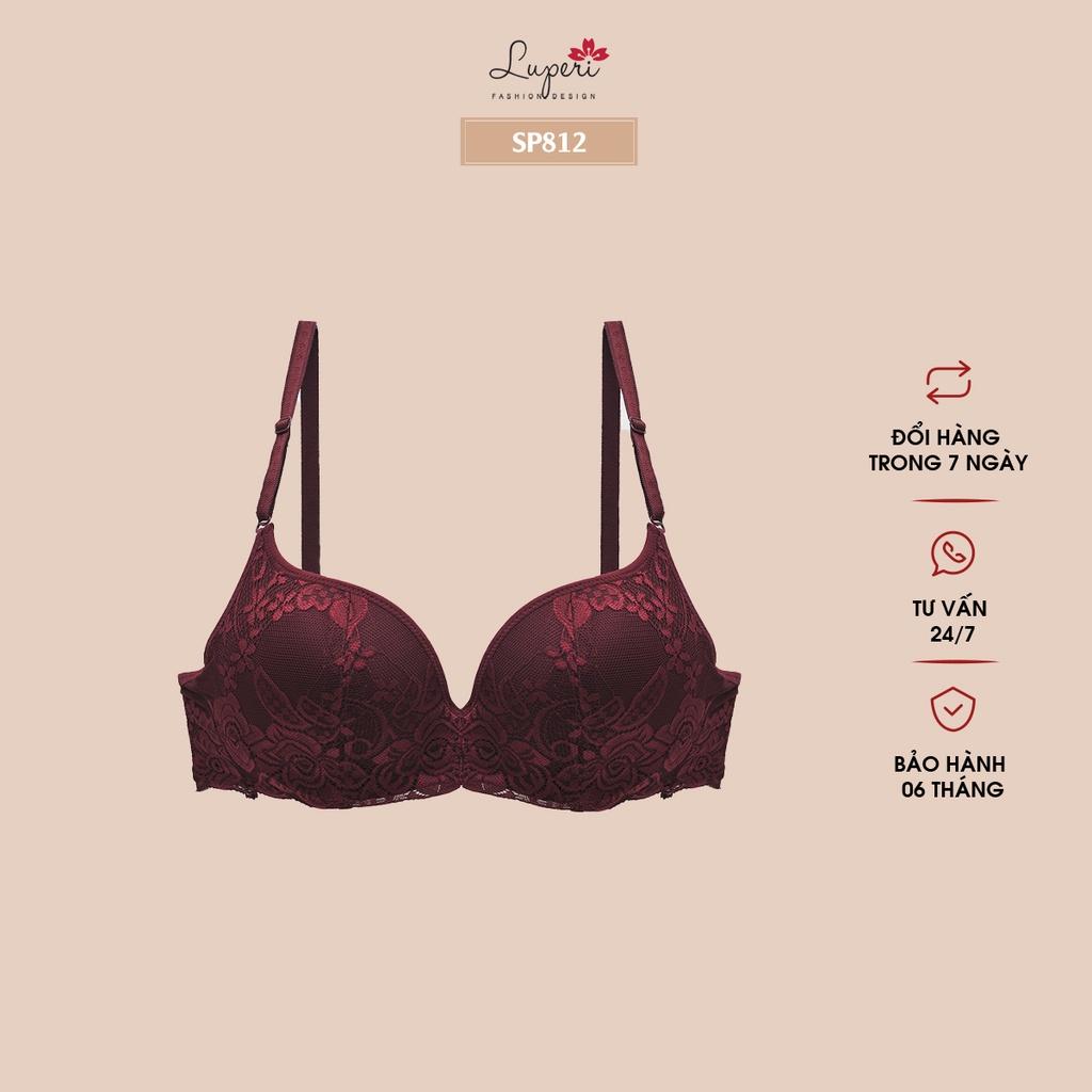 Áo Lót Nữ Ren Siêu Mỏng Gọng Nhựa LUPERI SP812 Dây Lưng Không Gân Dành Cho Người Ngực To Ngực Bầu Ngực Sau Sinh