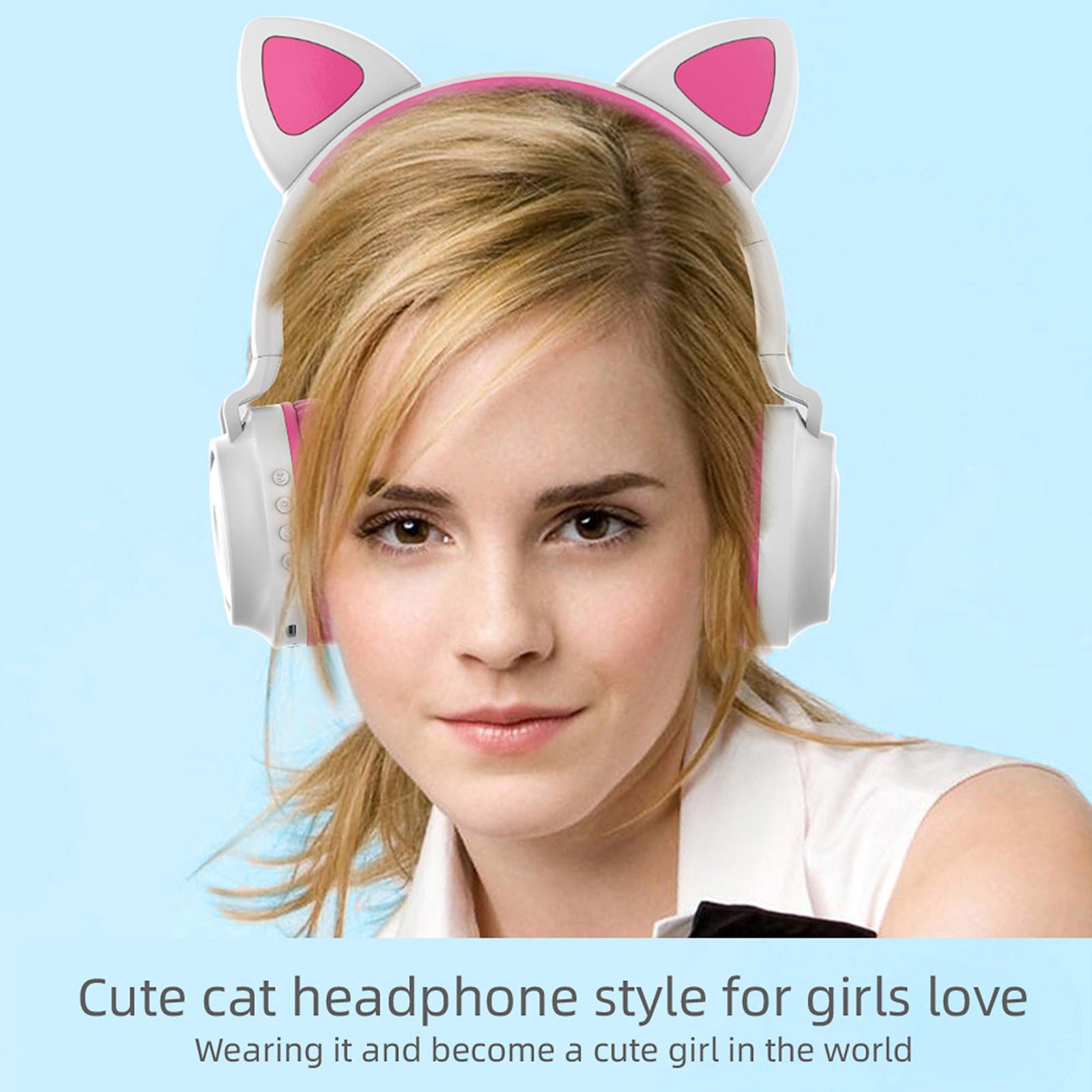 Tai nghe Bluetooth không dây ZW-028 tai mèo phát sáng