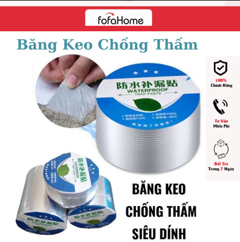Băng Keo Bê Tông Siêu Dính Loại Rộng 10cm  Dài 5m(Loại Trung)