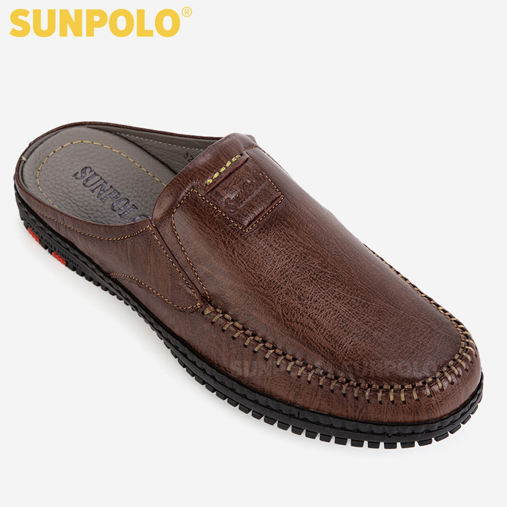 Dép Sục, Dép Sapo Nam Da Bò SUNPOLO SUT327