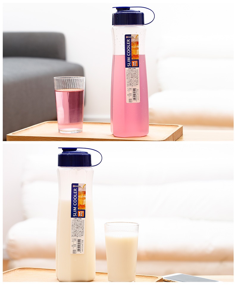 Bộ 05 cốc uống nước có quai có nắp ( 300ml ) ( Giao màu ngẫu nhiên) + 01 bình uống nước 1L - Hàng nội địa Nhật Bản.