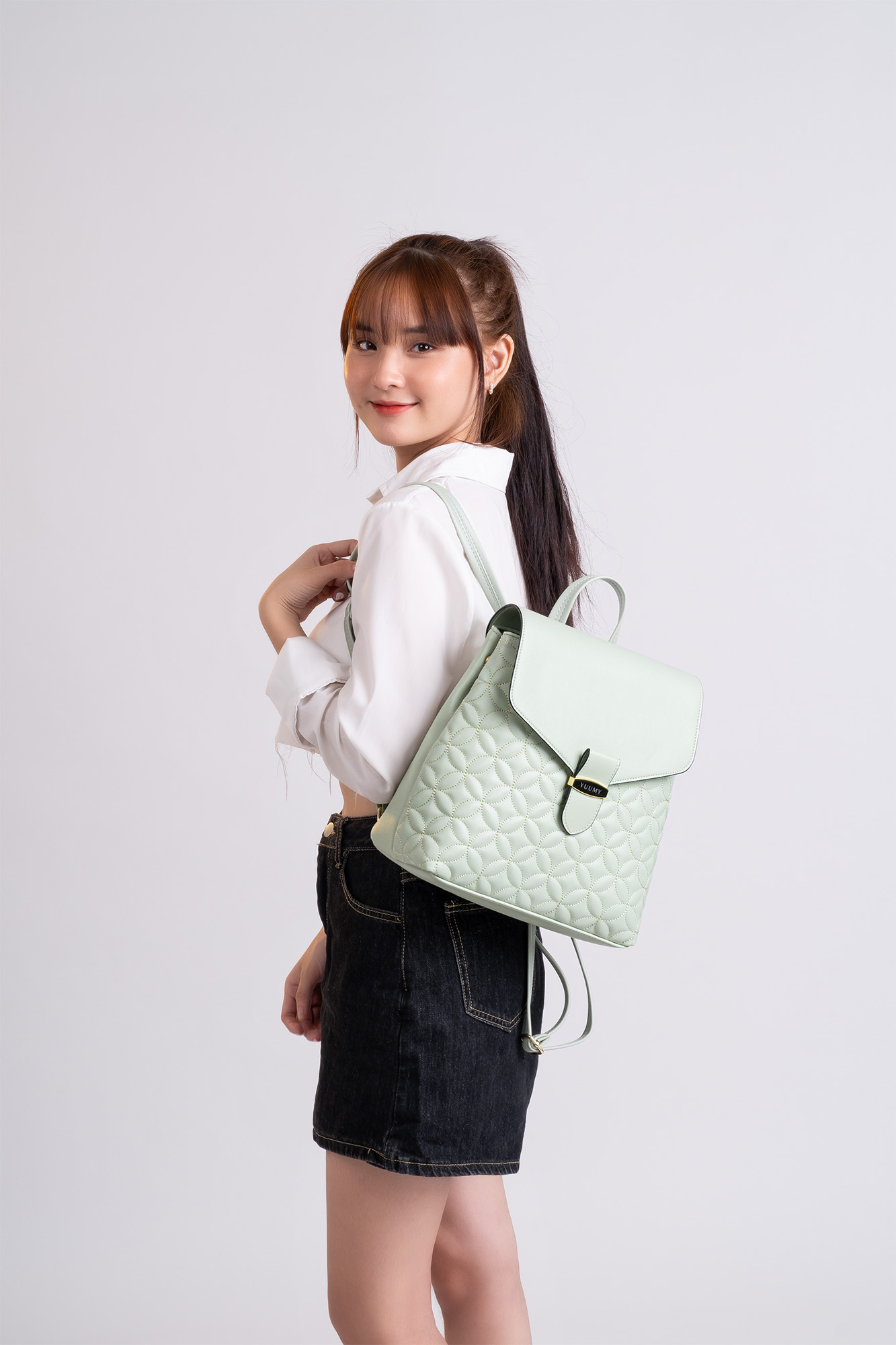 Balo Yuumy ( Thời trang nữ đi chơi cỡ trung - Balo da Seasand YBA80 )