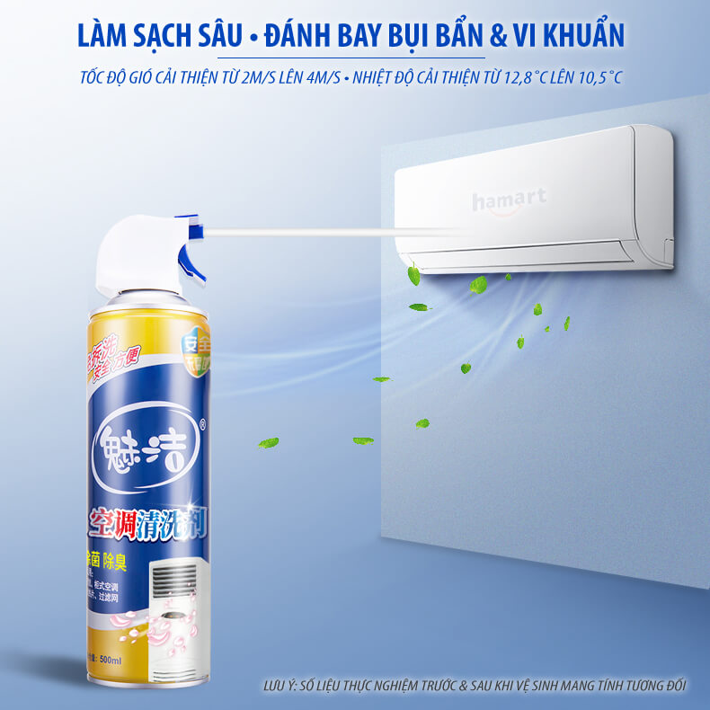 Chai Xịt Máy Lạnh Tạo Bọt 500ML MeiJie Tẩy Rửa Vệ Sinh Điều Hoà Dàn Lạnh Tại Nhà Hiệu Quả