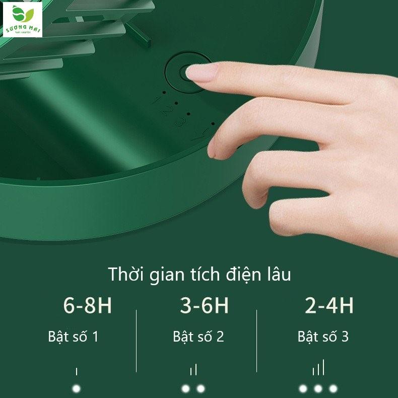 Quạt mini sạc USB gấp gọn, tích điện và điều chỉnh độ cao tiện lợi