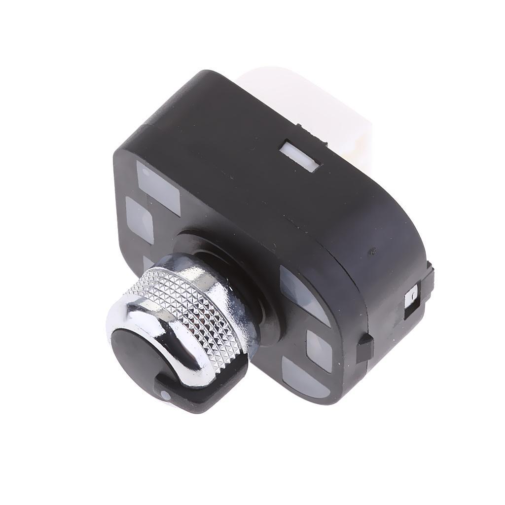For   A4 B6 B7 Side Mirror Switch Chrome Tips Button Control Knob