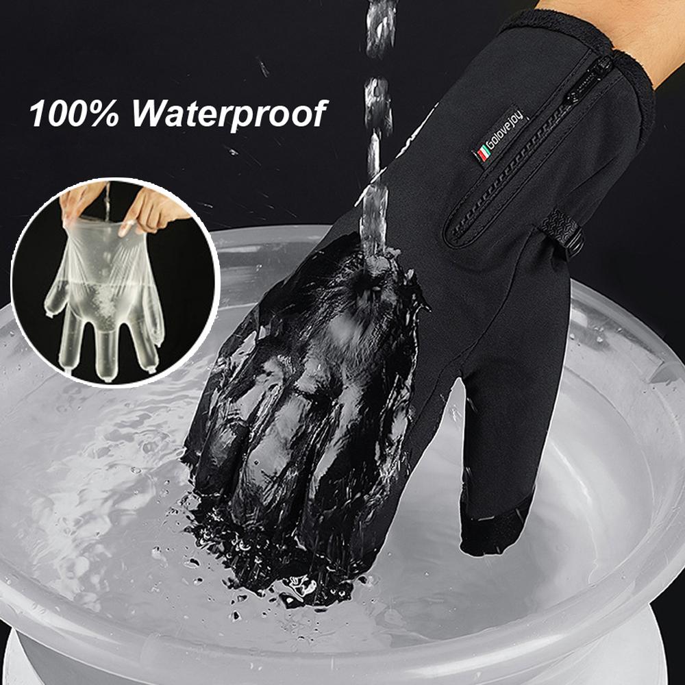 Mùa Đông Găng Tay Xe Đạp Chống Thấm Nước Chống Gió Thể Thao Trượt Tuyết Găng Tay Xe Đạp Xe Đạp Xe Tay Ga Đi Xe Moto R Ấm Găng Tay Guantes Moto