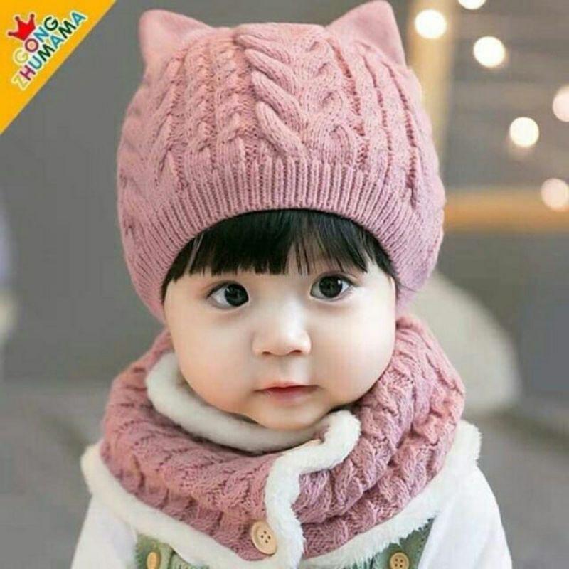 Sét mũ khăn cho bé