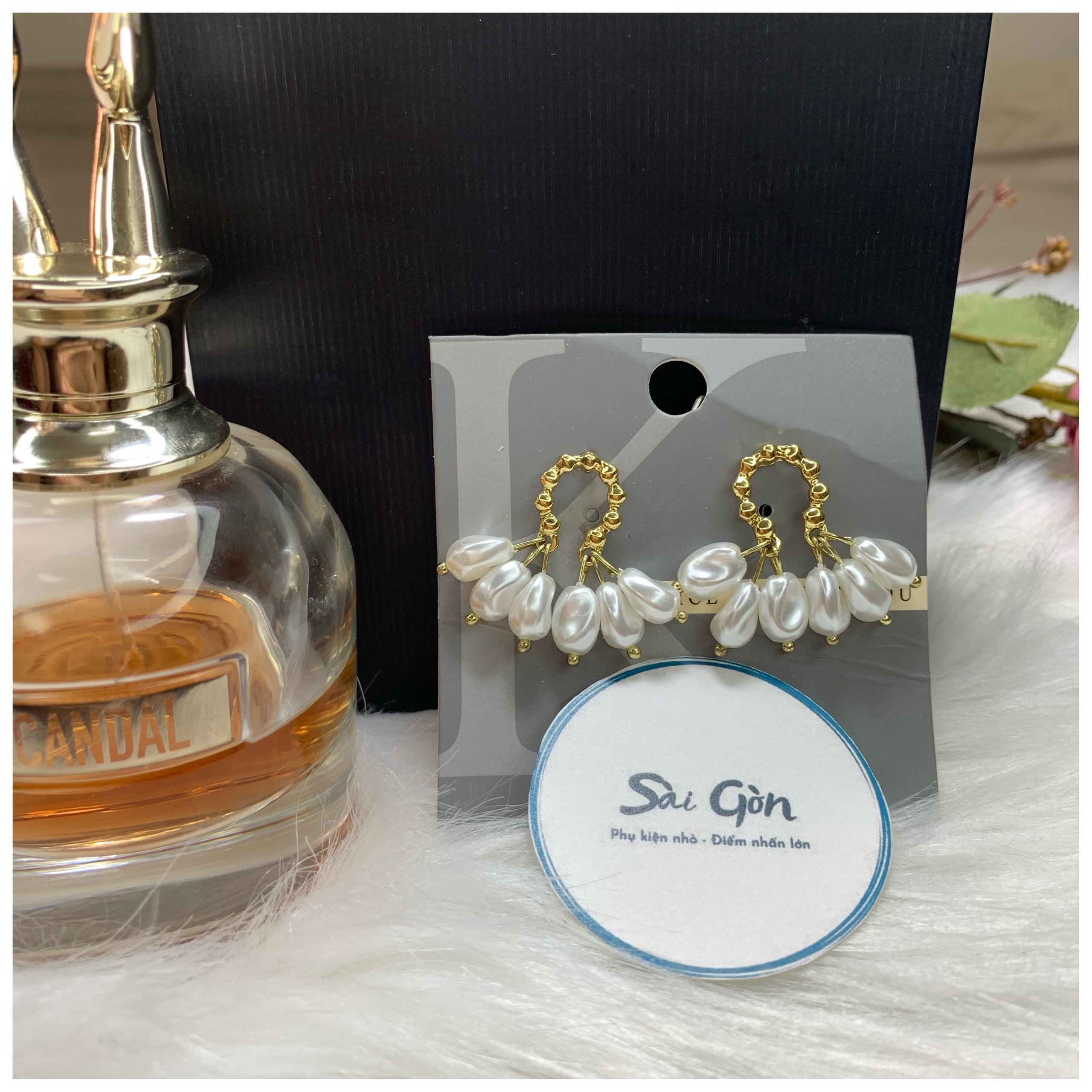 Bông tai ngọc trai chùm cao cấp SAIGON ACCESSORY