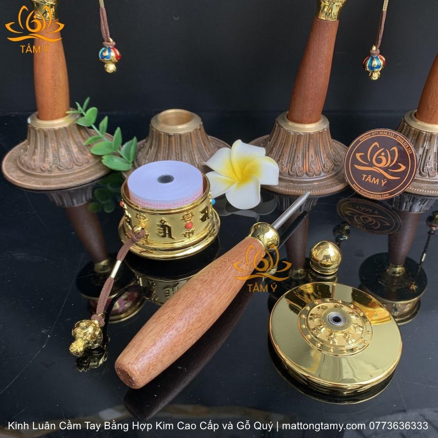 |Mẫu mới| Kinh Luân Cầm Tay Bằng Hợp Kim Cao Cấp và Gỗ Quý