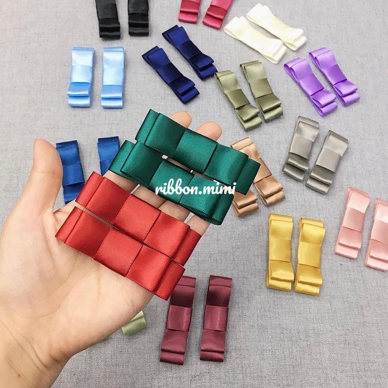 Kẹp Tóc Mái Nơ 2 tầng Handmade Cao Cấp Ribbon.mimi Maily cột / kẹp