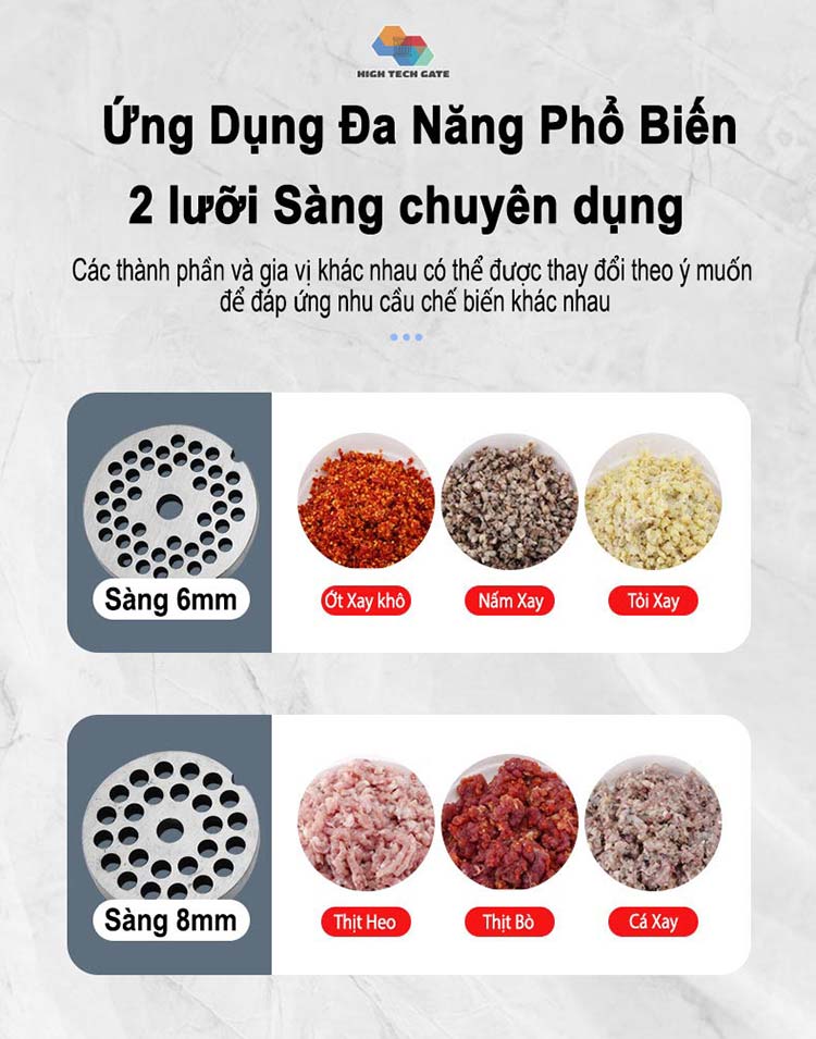 Máy xay thịt công nghiệp thương mại SXC-12 phiên bản Inox không rỉ toàn bộ, động cơ lõi đồng 100%