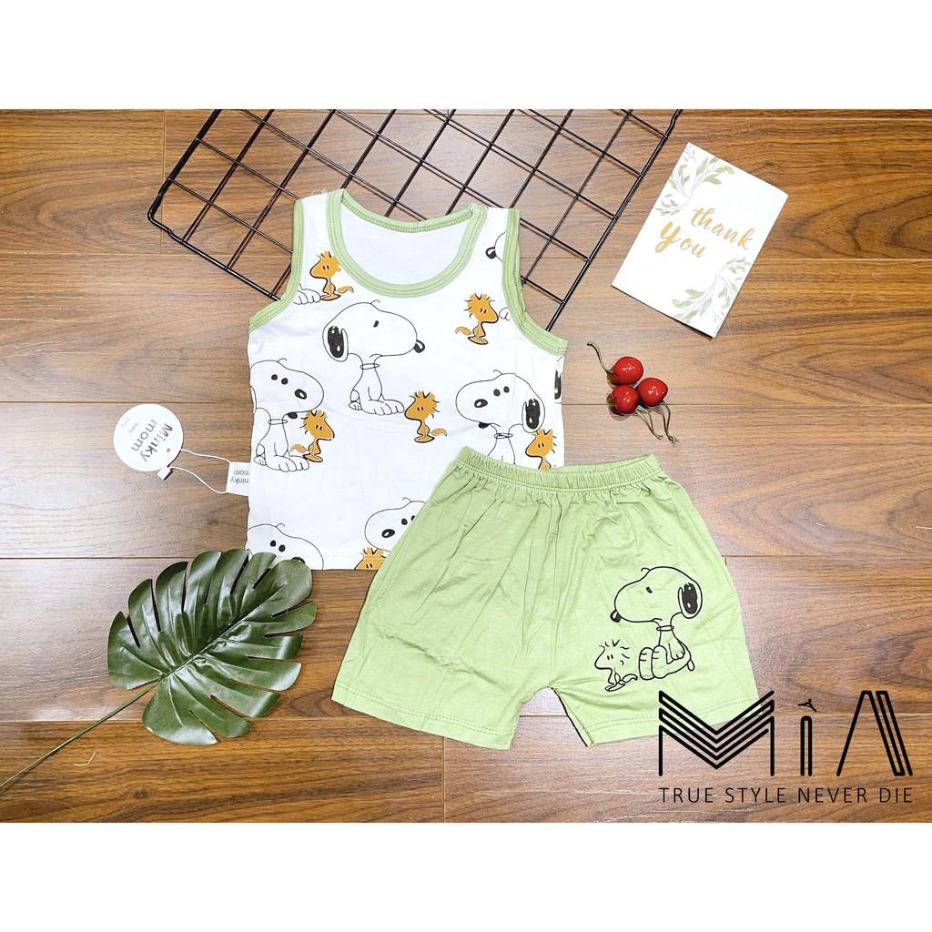 Bộ Ba Lỗ Chất Vải Thun Lạnh Minky Mom In Hình Puppy Dành Cho Bé Trai, Bé Gái - M13 - Mia Baby-Ảnh độc quyền shop tự chụp