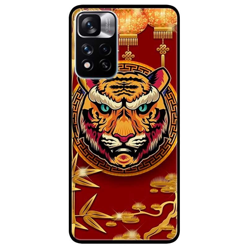 Ốp lưng dành cho Xiaomi Redmi Note 11 Pro 5G  mẫu Hổ Trúc Vàng