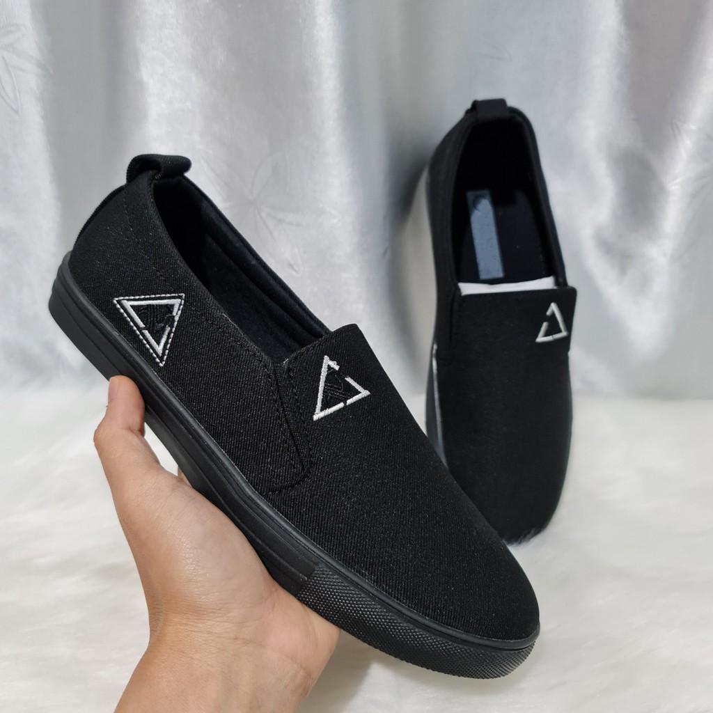 Giày Lười Vải, Hình Thêu, Đế Chông Trơn Trượt - LV03
