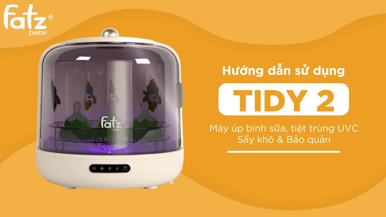Máy tiệt trùng UVC, sấy khô, bảo quản và úp bình sữa Fatzbaby Tidy 2 - Fatz FB4613ZH