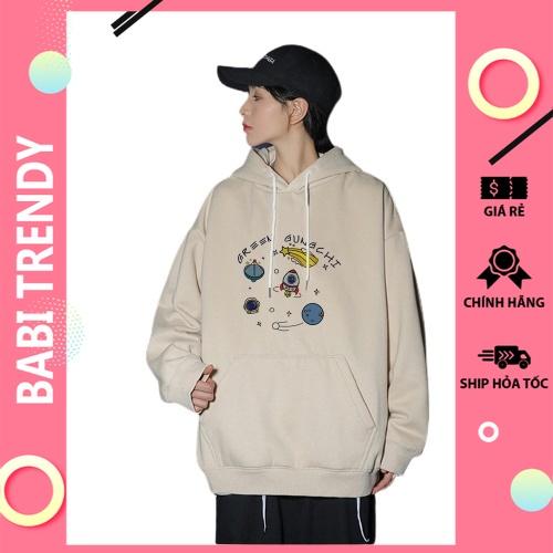 Áo hoodie nam nữ áo khoác vũ trụ unisex nỉ phong cách ovesize siêu đẹp Form Rộng – ST15 - babitrendy