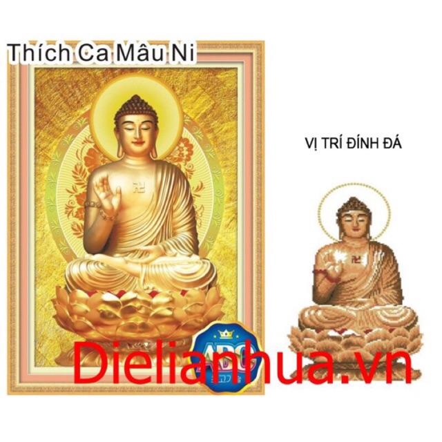 Tranh đính đá Phật Thích Ca Mâu Ni DF596 kt 40x55cm (chưa đính)