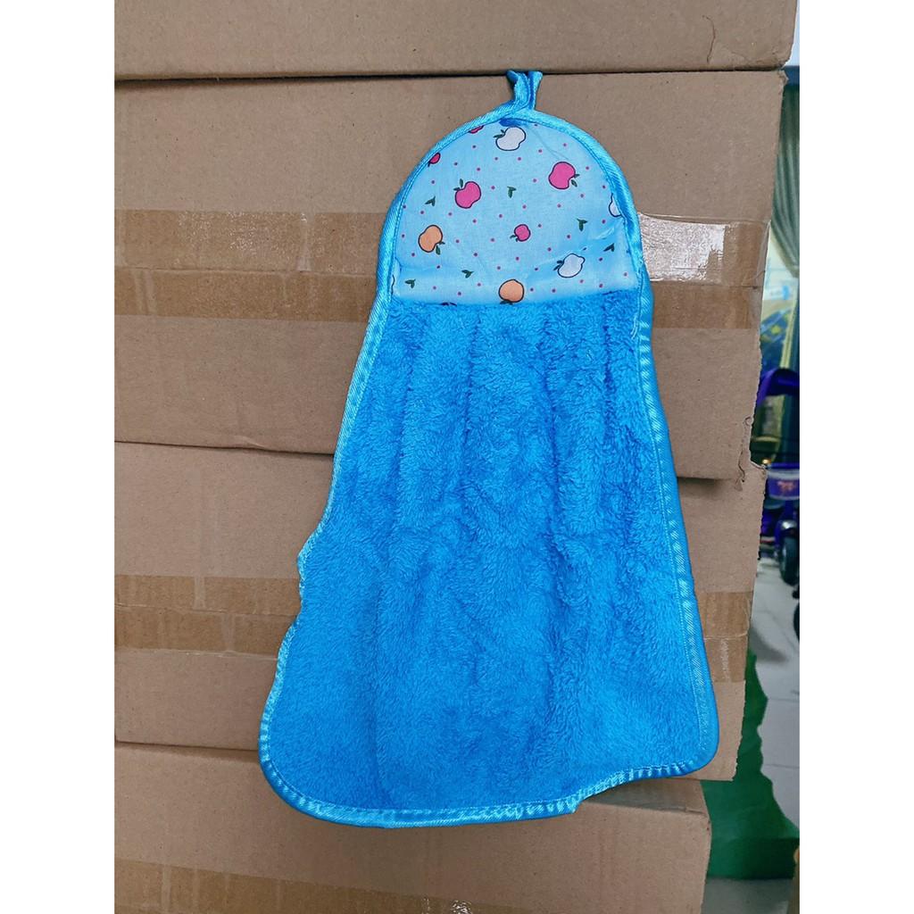 Mẫu Mới - Khăn Lau Tay Nhà Bếp Siêu Mền Có Móc Treo Tiện Lợi