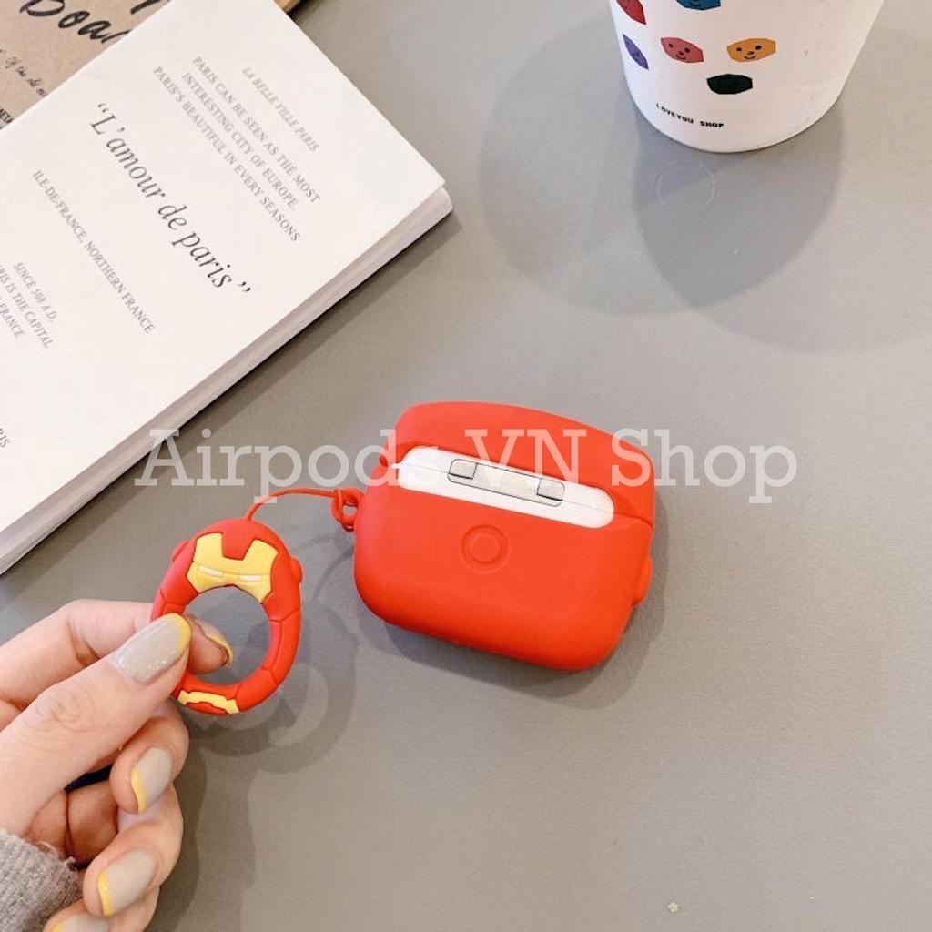 Bao Case Ốp dành cho Airpods Pro siêu anh hùng Batman & Ironman silicon cao cấp