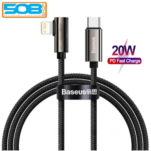 Cáp sạc Baseus iPhone 20W đầu gập Baseus Legend Series Elbow Fast Charging Data Cable Type C to IP PD 20W - Hàng chính hãng